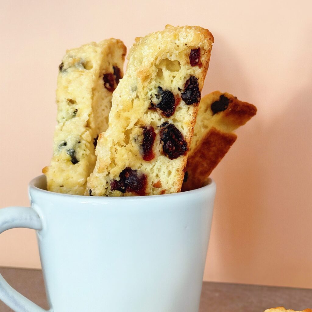Orange Cranberry Biscotti Close