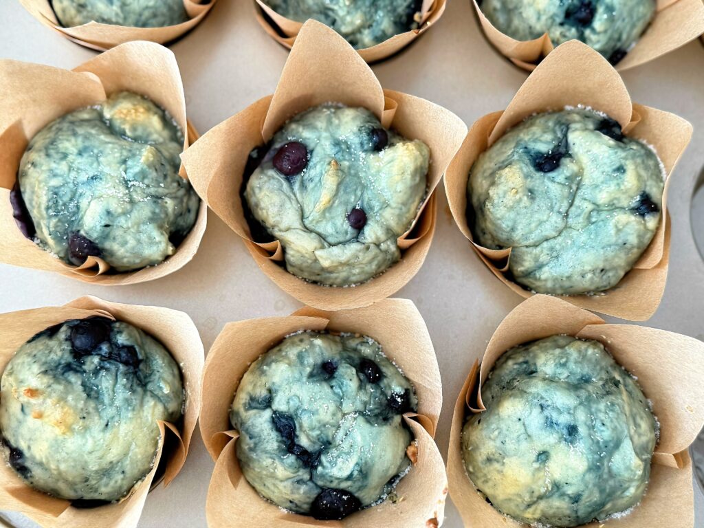 Cottage Cheese Blueberry Muffins Tray
