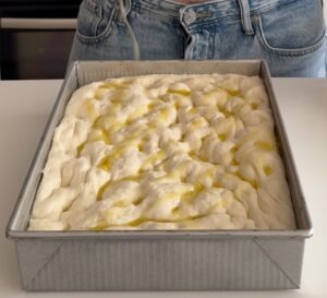 Focaccia Bread Fermenting