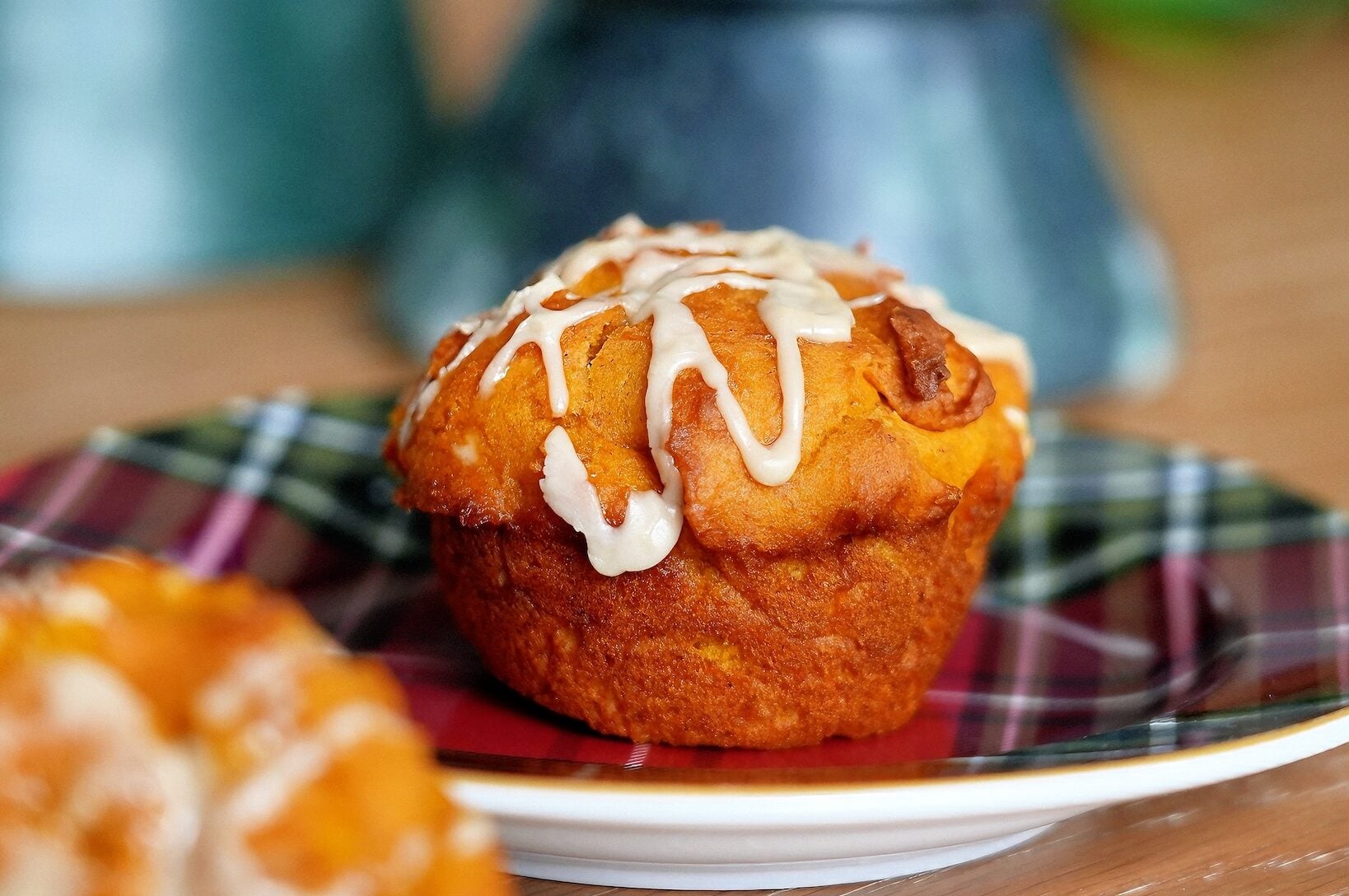 Gluten Free Pumpkin Muffin with Maple Glaze