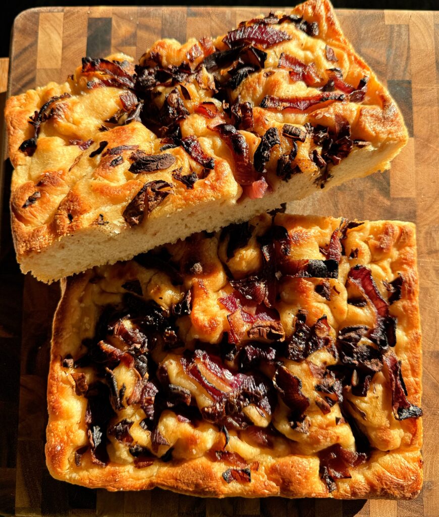 Sliced Sourdough Focaccia