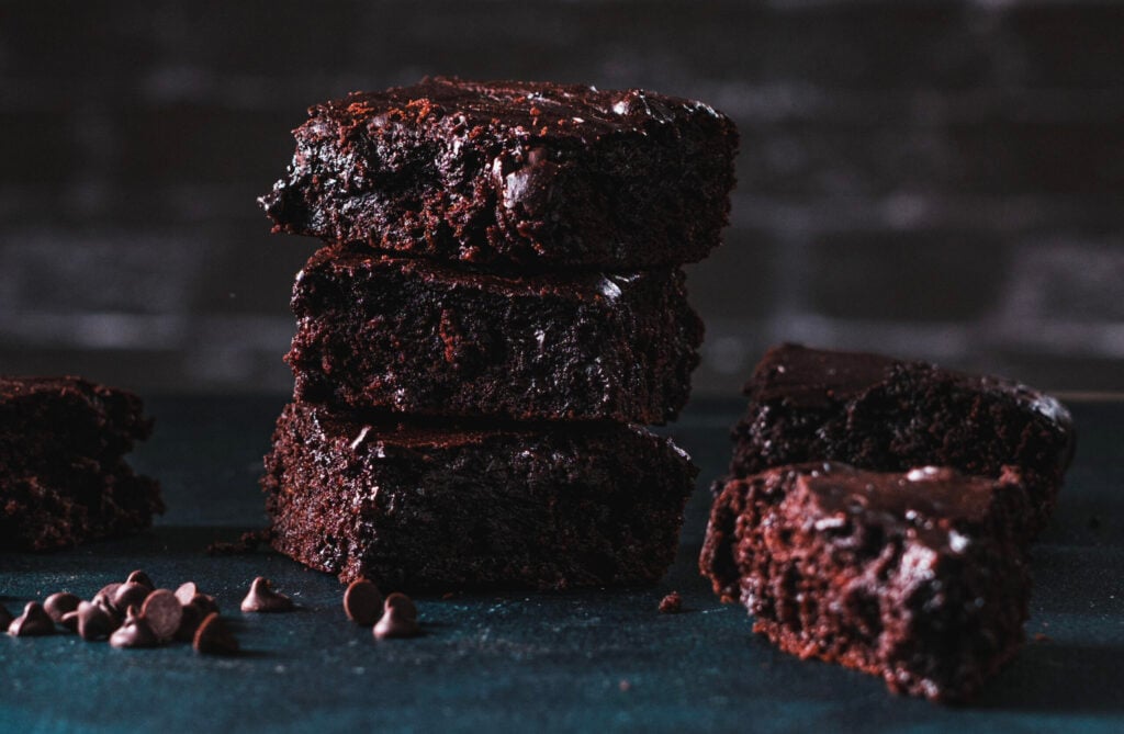 Fudgey Stacked Protein Brownies