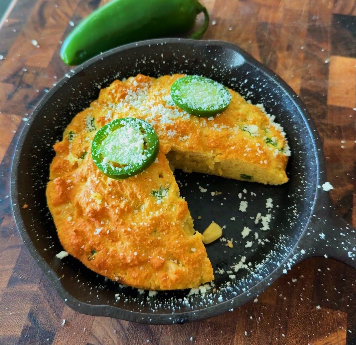 Single-Serve Cornbread Protein Skillet