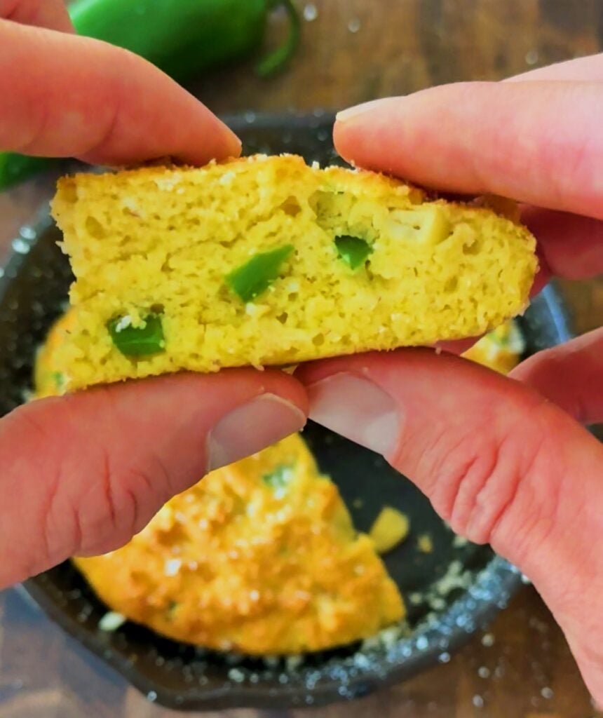 Slice of High Protein Corn Bread