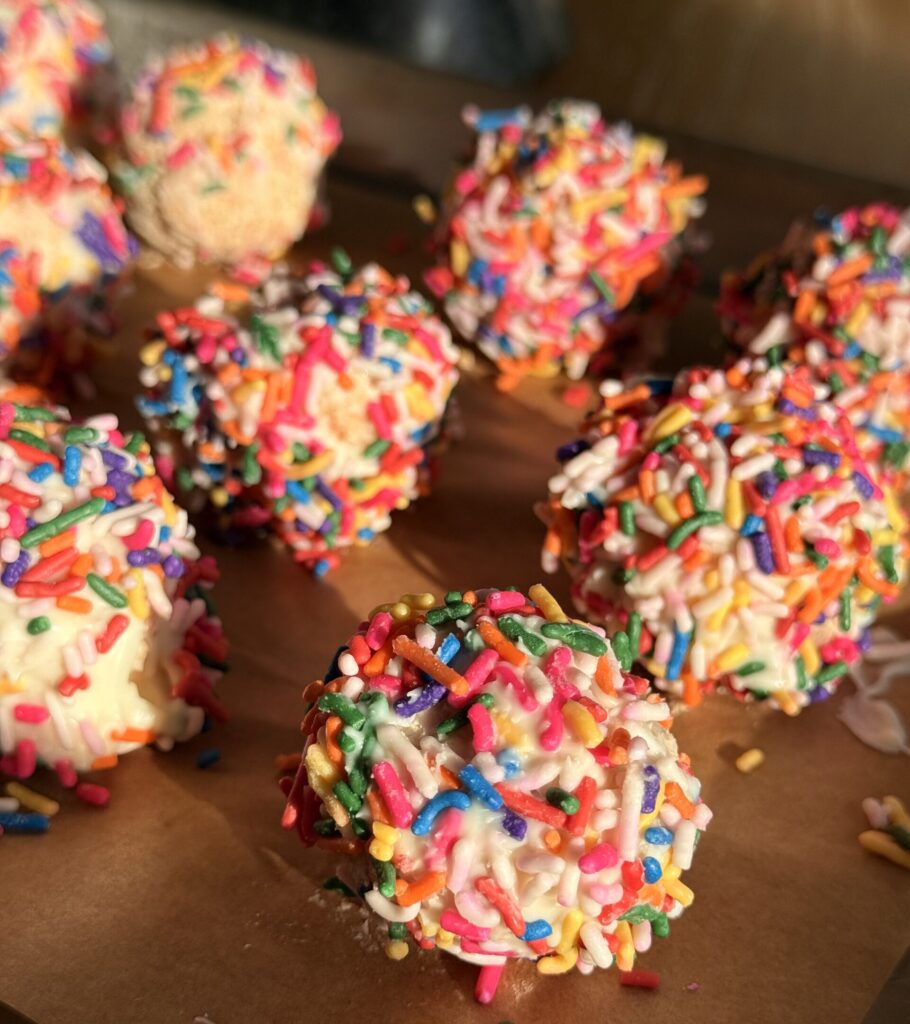 Sprinkle-Coated Protein Pops