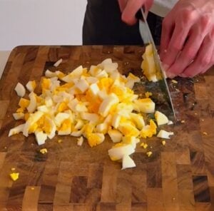 Chopped Hard Boiled Eggs for Egg Salad