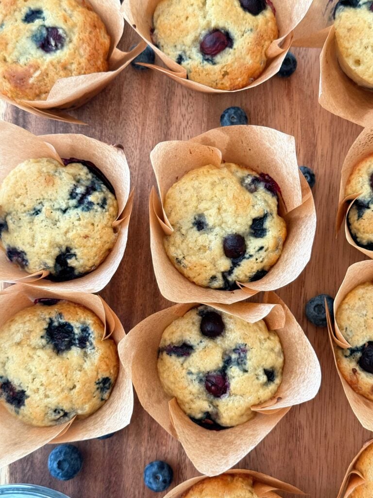 Cottage Cheese Blueberry Muffins