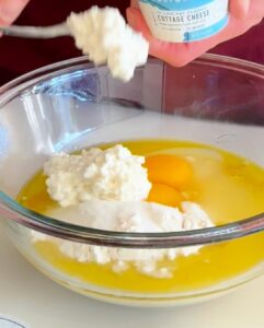 Eggs and Cottage Cheese for Muffins
