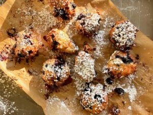 Air Fryer Blueberry Donut Holes