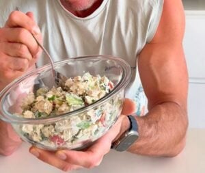 Mediterranean Chicken Salad Close Up