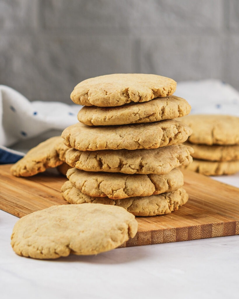 Cornbread Cookies on Cutting Board
