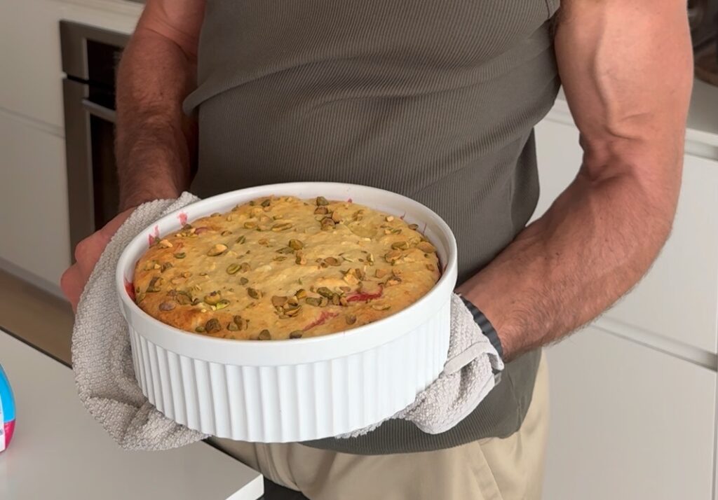 Scoopable High Protein Dump Cake