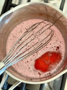 Whisking Gummy Worm Mixture