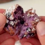 blueberry cottage cheese donut hole interior