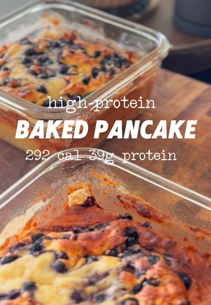High Protein Blueberry Baked Pancake Bowl (High-Protein Recipe)