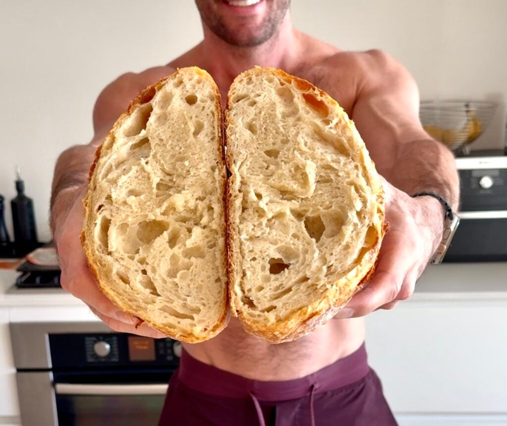 Cut in Half High Protein Sourdough
