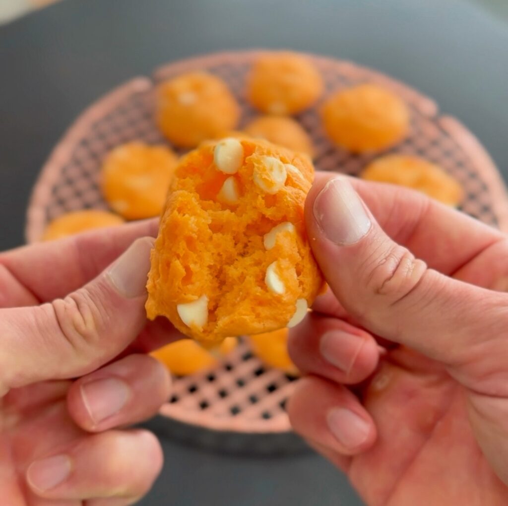 High Protein Orange Cookies Inside