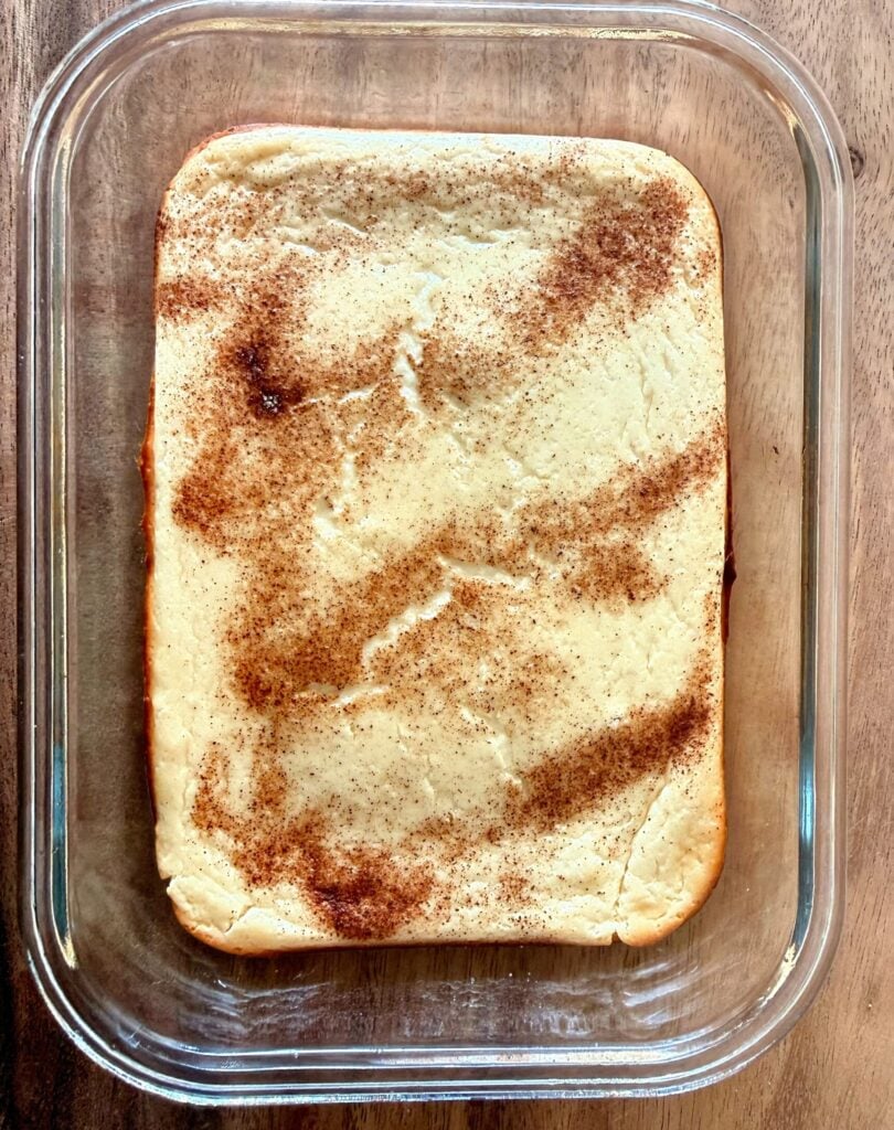 High Protein Snickerdoodle Cheesecake on Board
