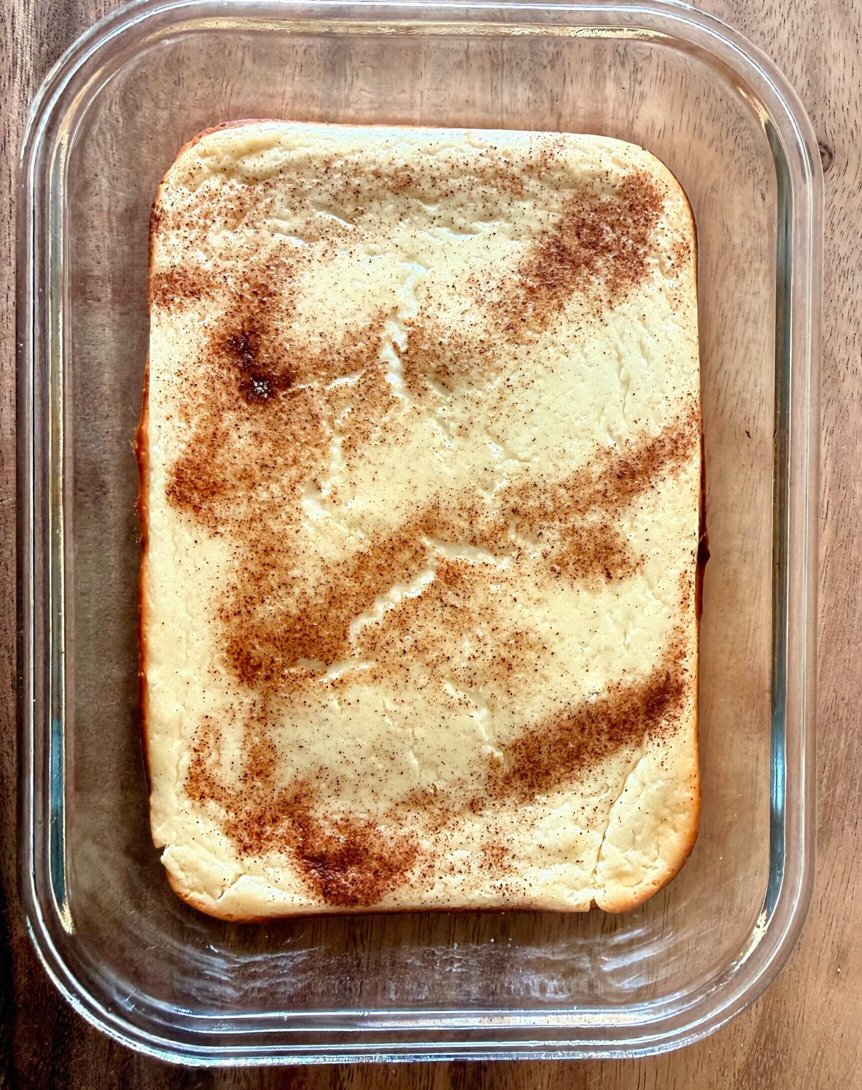 High Protein Snickerdoodle Cheesecake on Board