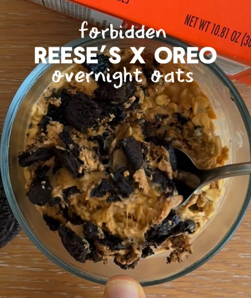 Reese's and Oreo Overnight Oats Finished Title