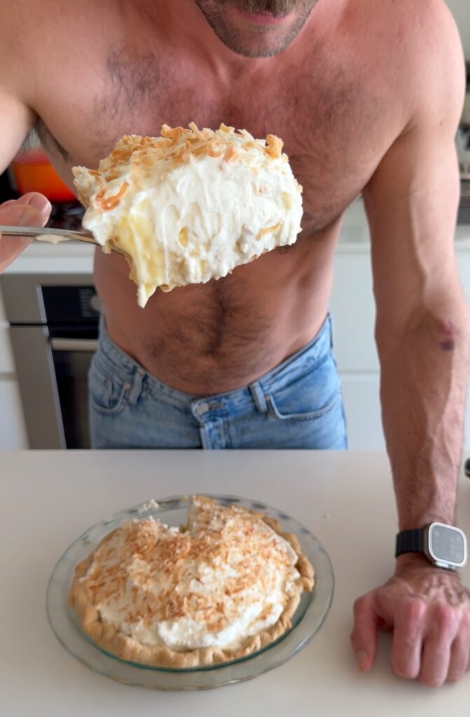 Coconut and Banana Cream Pie Slice