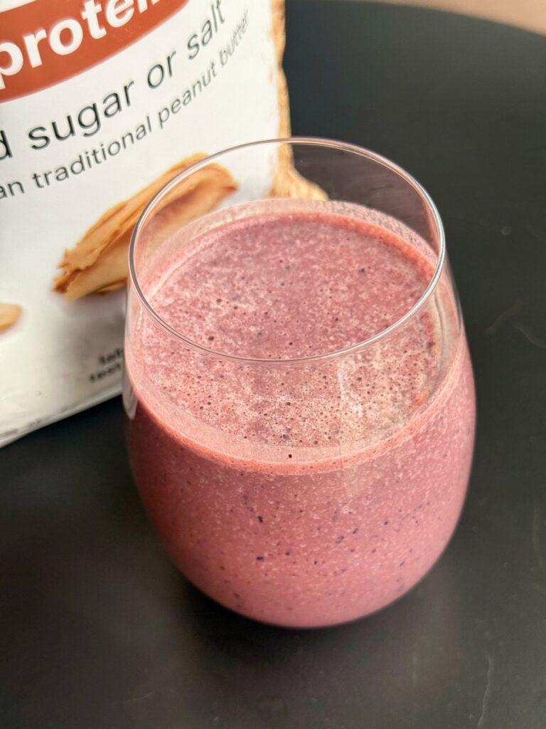 Peanut Butter Jelly Protein Latte in Cup