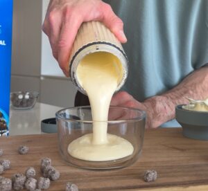 Pouring the Cheesecake Batter