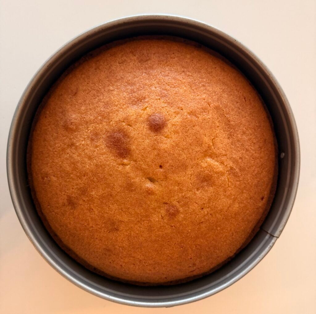 Baked mango cake