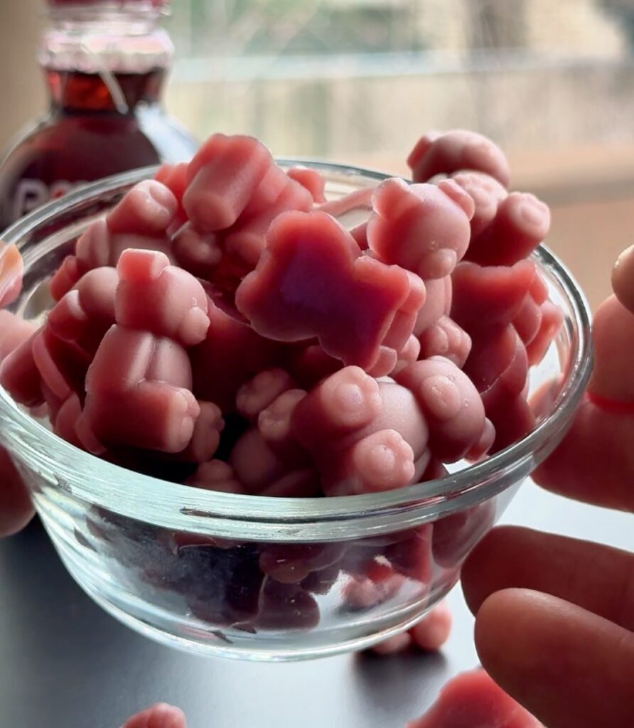 bowl of creatine gummy bears