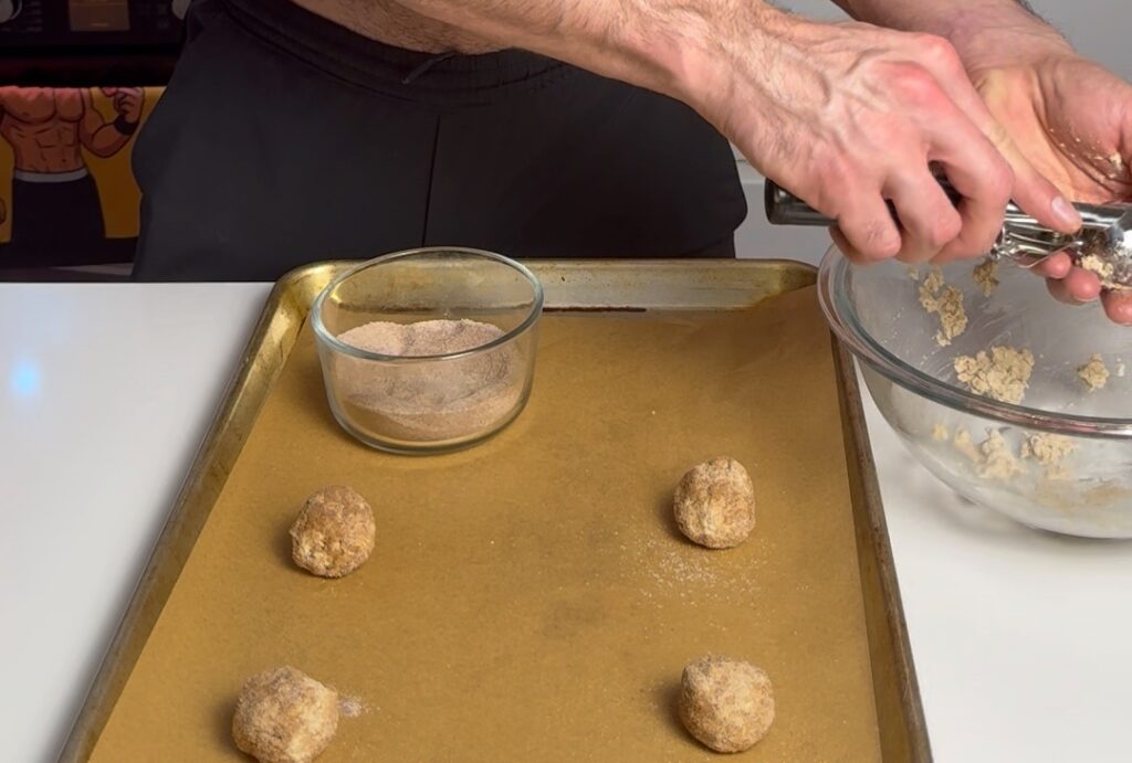 Chilled cookie dough balls
