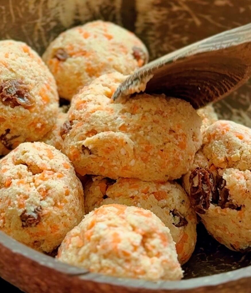 Finished Carrot Cake Energy Balls Sliced