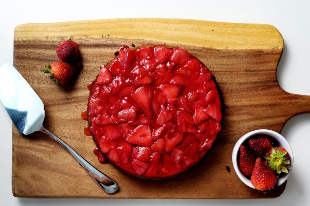 Finished Strawberry Cheesecake Top Down as well