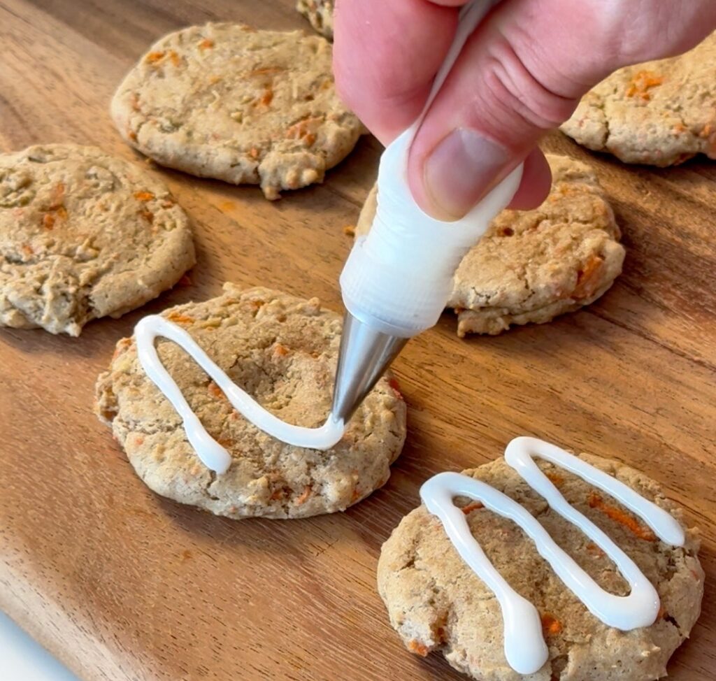 Pressing Baked Protein Cookies