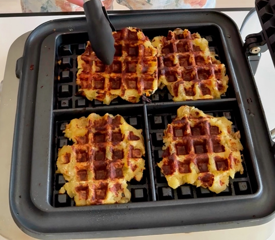 finished potato waffles
