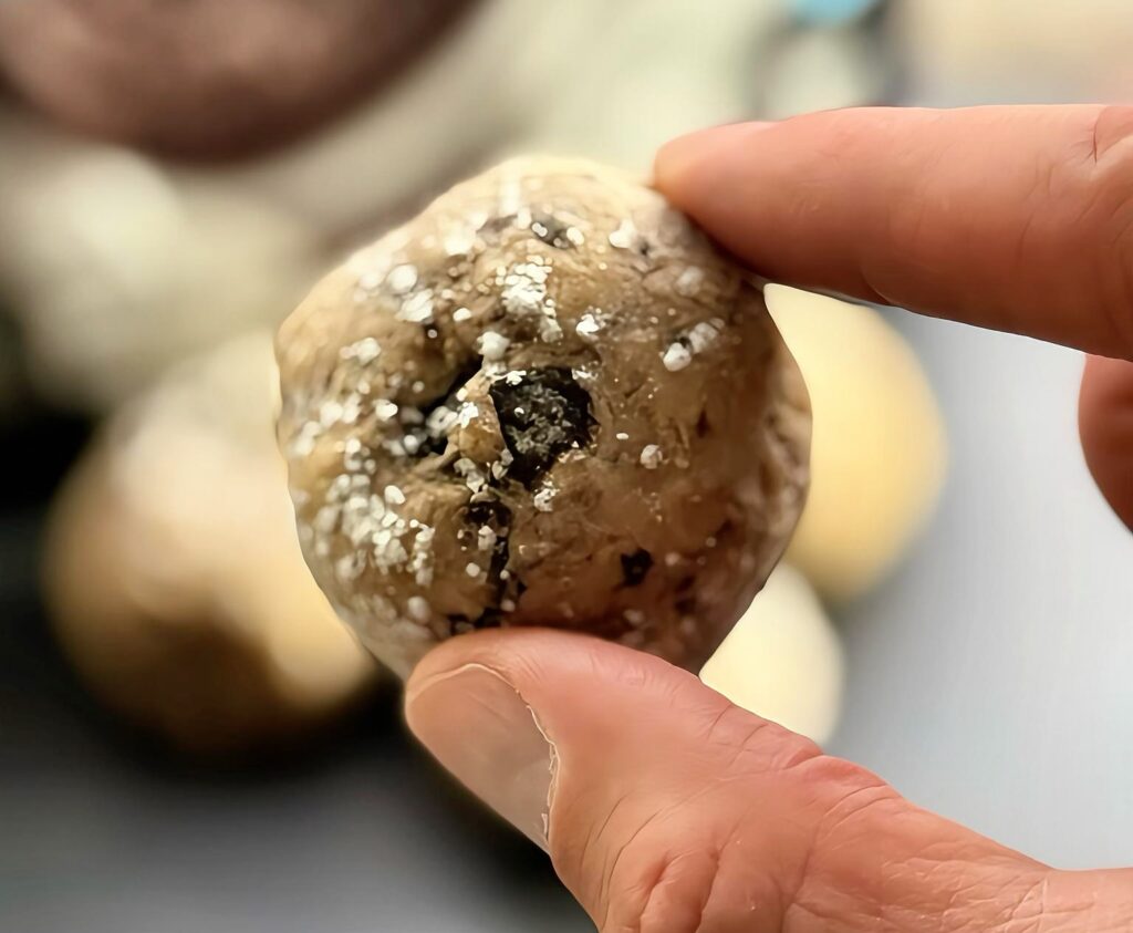 Oreo Donut Holes Finished being held