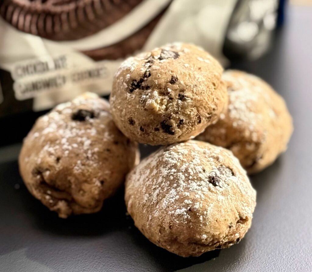 Oreo Donut Holes Finished close up