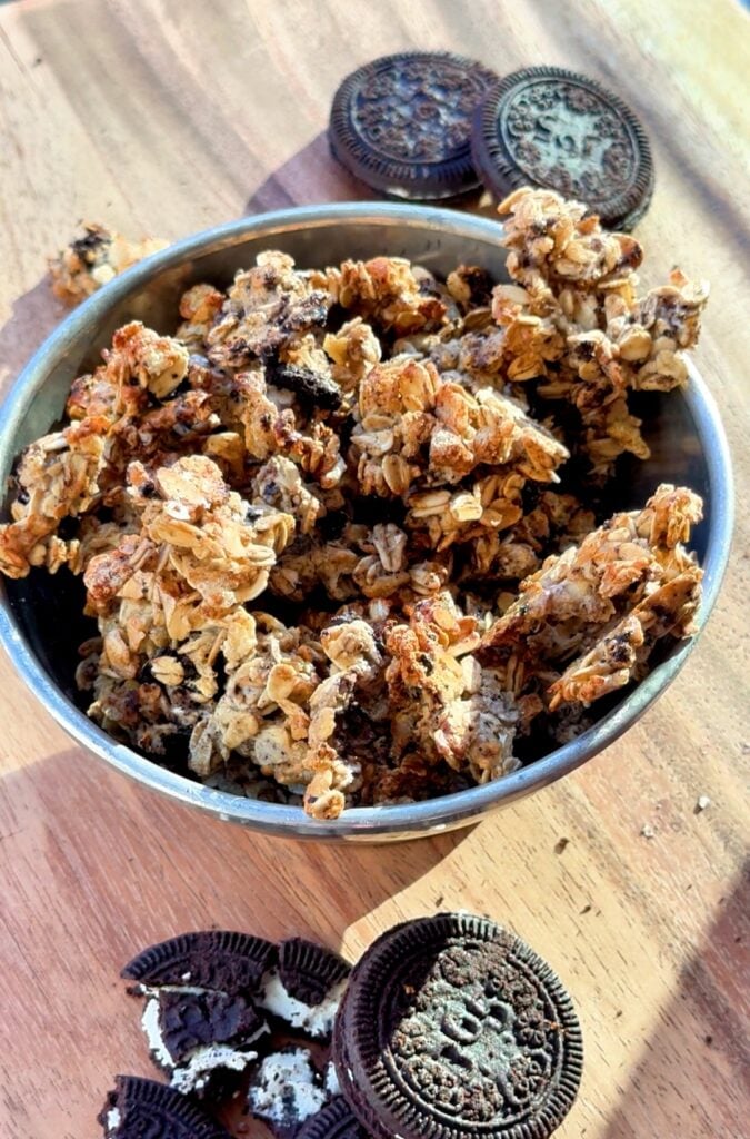 Oreo High Protein Granola Close Up
