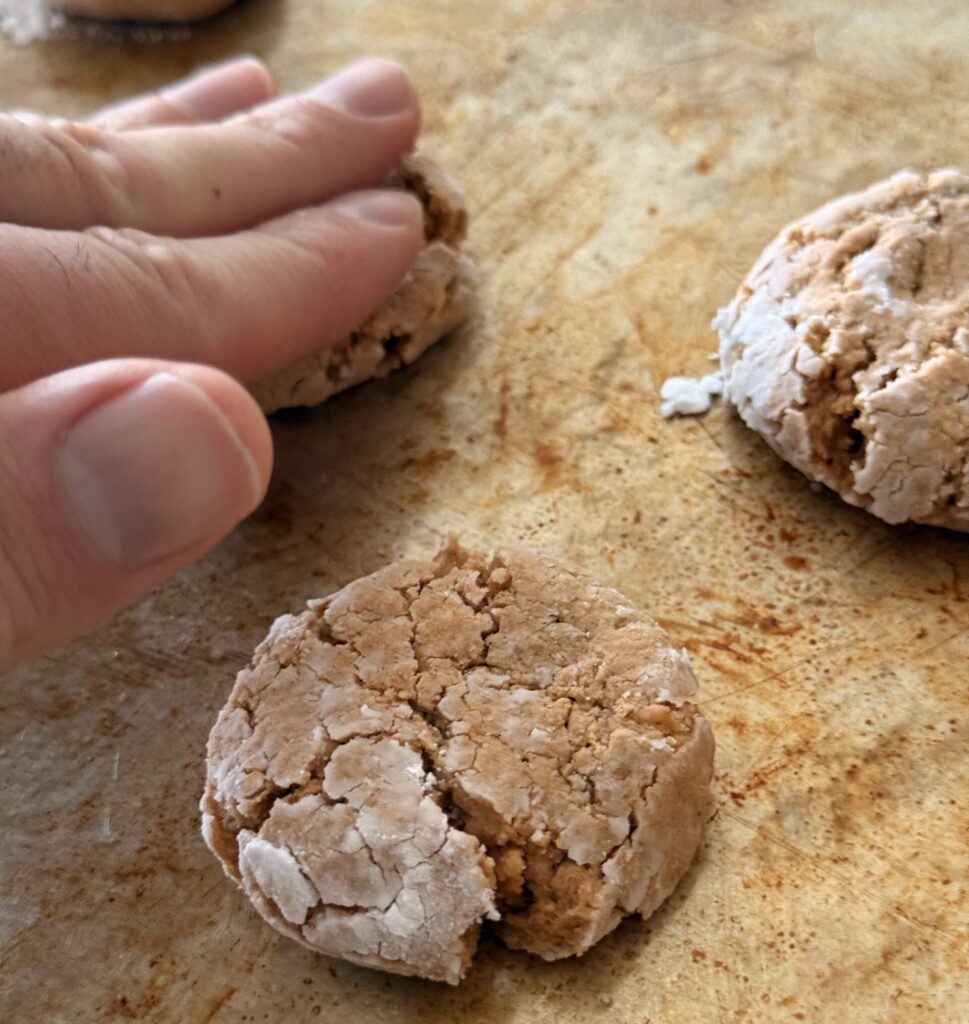 Peanut Butter Crinkle Cookies High In Protein Pushed Down