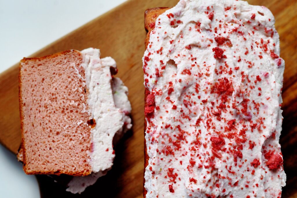 Sliced Loaf Cake Top Down