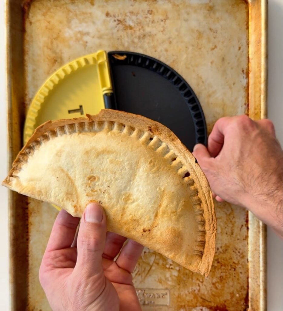 Air Fryer Chicken Teriyaki Empanada Removing