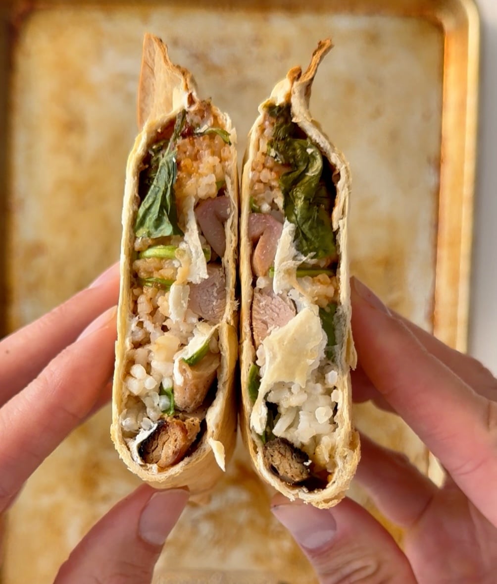 Air Fryer Chicken Teriyaki Empanada Sliced