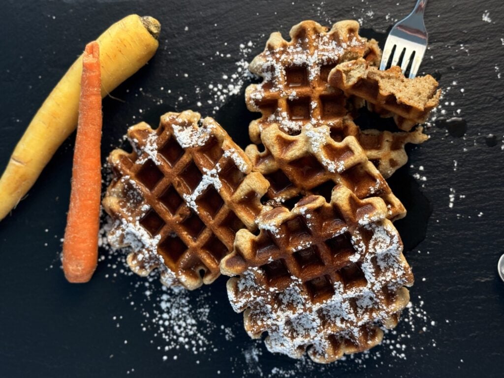 Carrot Cake Protein Waffles Syrup