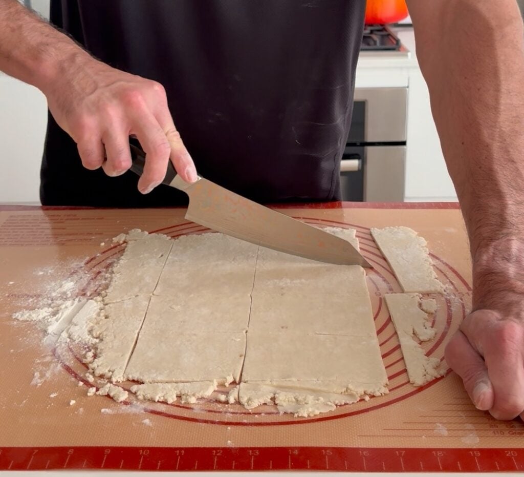 cutting dough