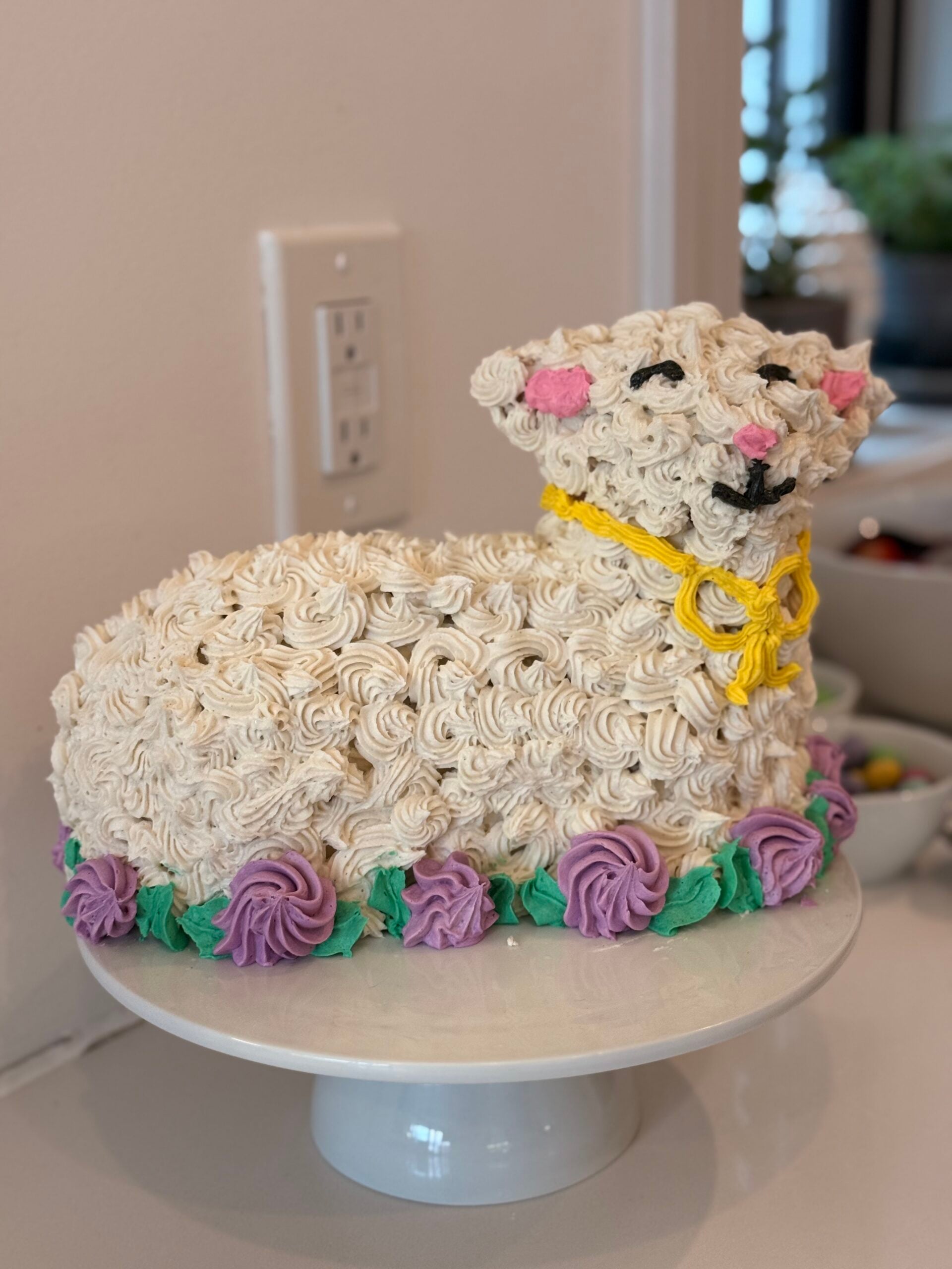 easter lamb cake decorated