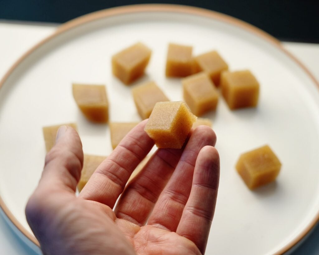 fiber gummies for gut health wide hand shot