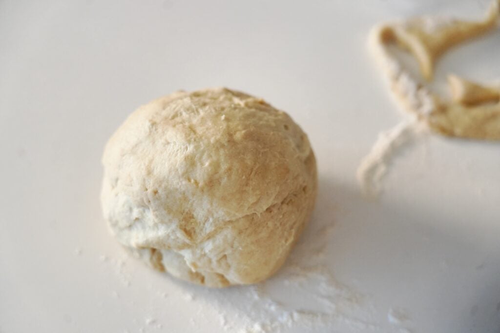 high protein greek yogurt dough close up