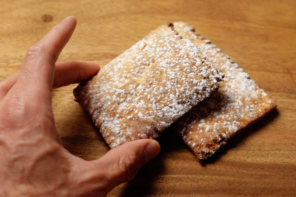 High Protein Toaster Strudel Being Plated