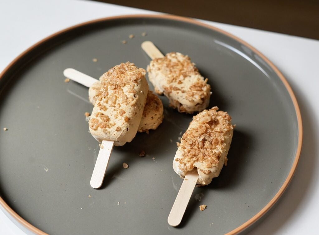 ice cream bars plated