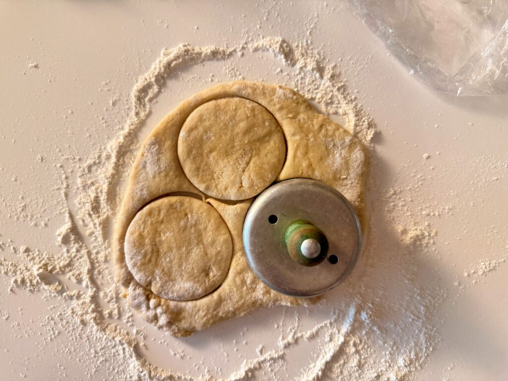 high protein donuts being cut
