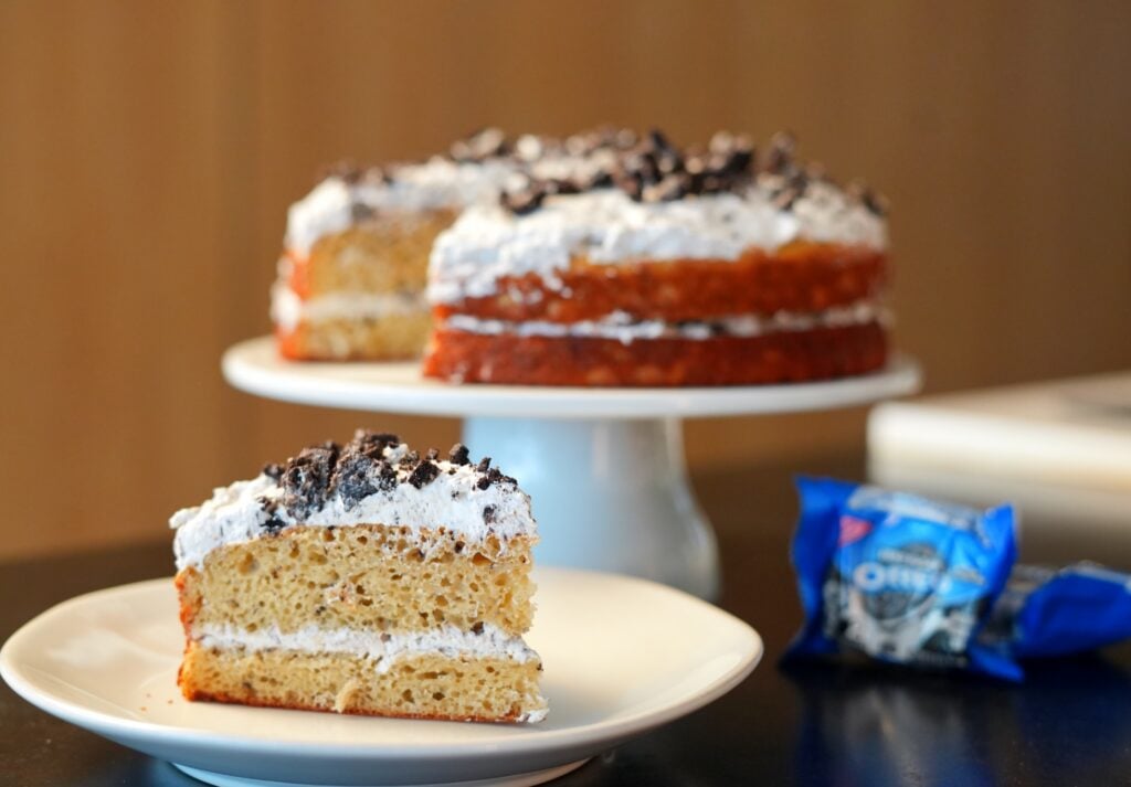 Oreo Protein Cake Slice Landscape